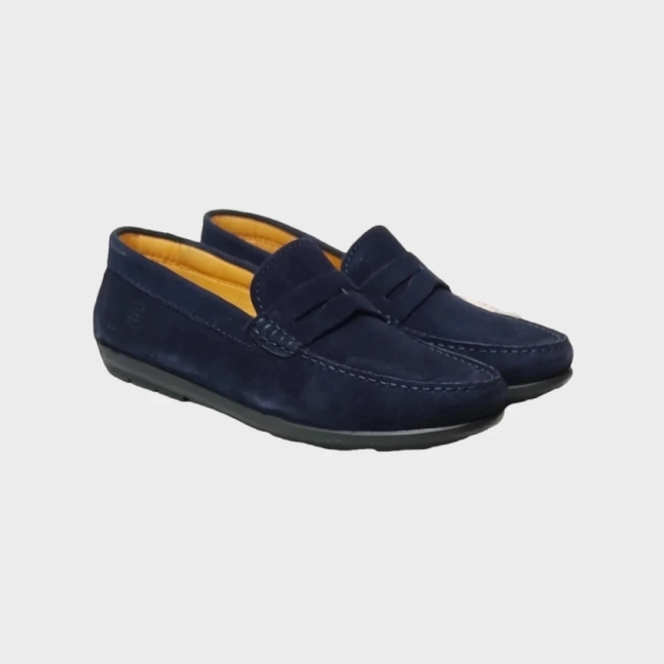 mocassine daim noire maroc