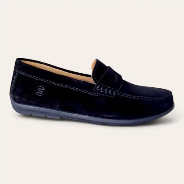 Mocassine En Daim Noire  R:2001